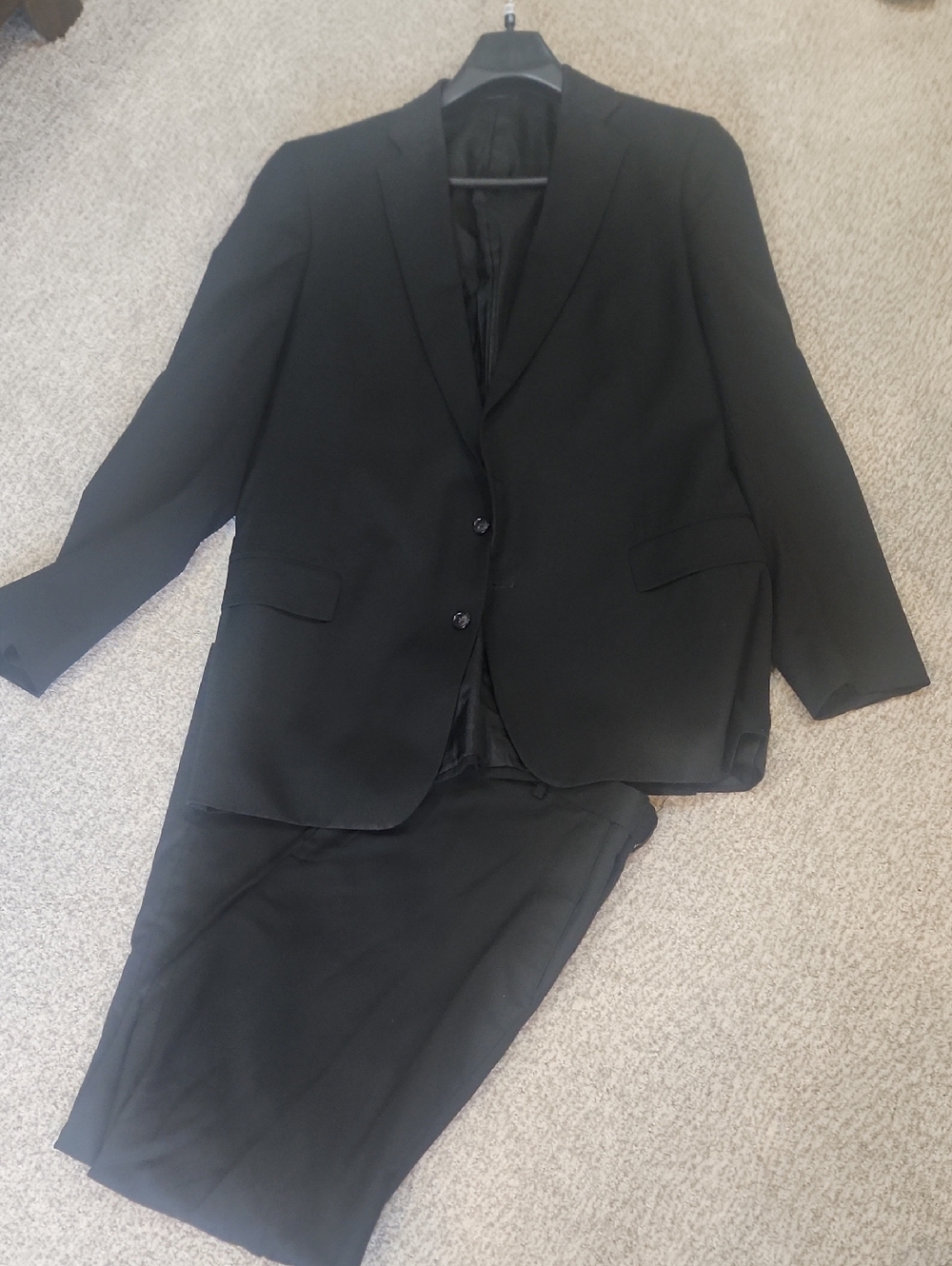 Stafford Black Two-Button Men's Suit